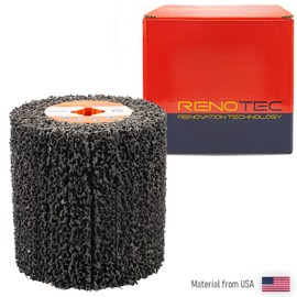 RENOTEC Black Cleaner Flap Wheels, Strip Drum, 110x100mm, 4 inch, for Pickling, Removing Rust, Paints, enamels, oxidations. for Burnishing Polishing Machine (40 GRIT)