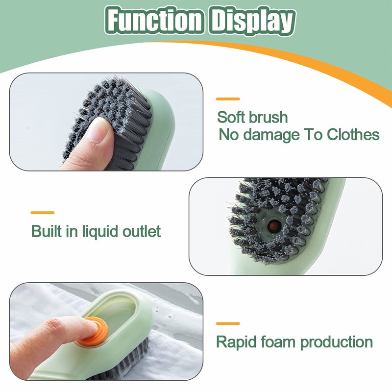 Liquid Adding Soft Fur Cleaning Brush, Multifunctional Cleaning Brush with