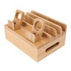 Bamboo Charging Station Multifunction 5 Ports Charging Station Rack for