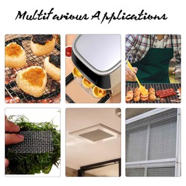 Wire Mesh Stainless Steel Mesh 4 Pcs 20 Mesh 11.8x8.2 Inch Metal Mesh Screen Mesh Chicken Wire Mesh Grillage Métallique Window Screen Mesh Metal Screen Mesh Screen Patch Barbecue Net(30x21cm)