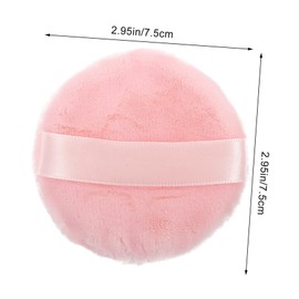 BIUDECO Set of 2 Soft Powder for Women Makeup Sponges Long Furry Hair for Foundation Concealer Cotton Pink