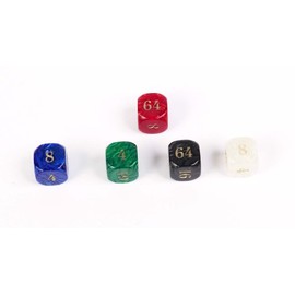 Bello Games Deluxe Marbleize Rounded Doubling Cube 7/8" (22 mm)