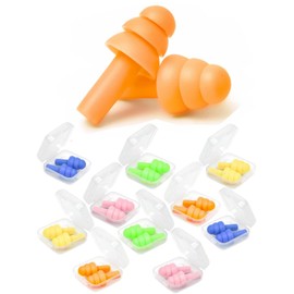 Ohrstöpsel, 5 Paar Silikon-Ohrstöpsel, Ohrstöpsel für Schwimmbad, Ohrstöpsel mit Geräuschunterdrückung zum Schlafen, Schwimmen (10)