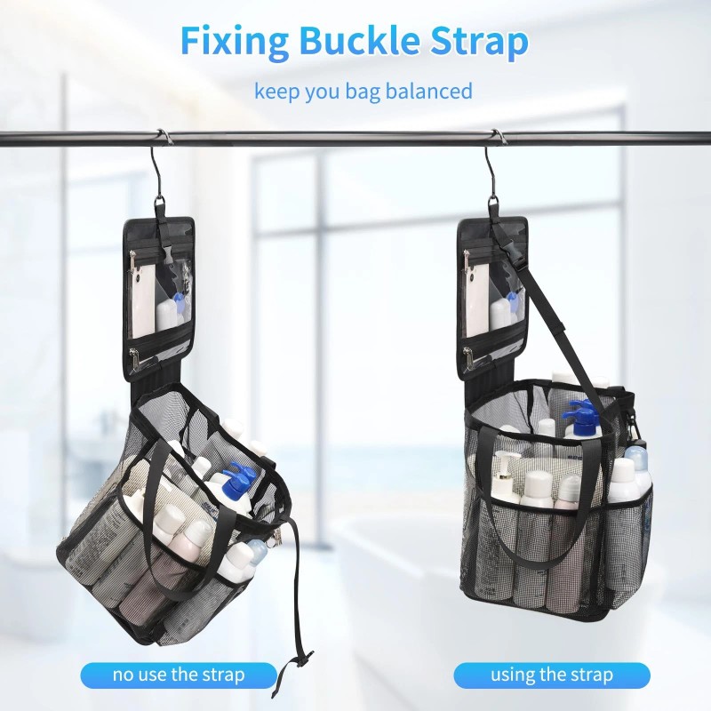 CUBETASTIC Mesh Shower Caddy Portable Quick Dry Hanging Toiletry Bag