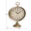 NIKKY HOME Antique Table Clock, Gold Retro Desk Clock with