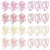 Luggspa 80 Pcs Cute Flower Paper Clips Set, Floral Paper