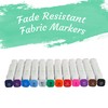 Pack of 12 BagzDepot Permanent Fabric Markers - Water Based