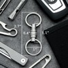 KCFEV Titanium Quick Release Keychain, Detachable Key Chain with Key