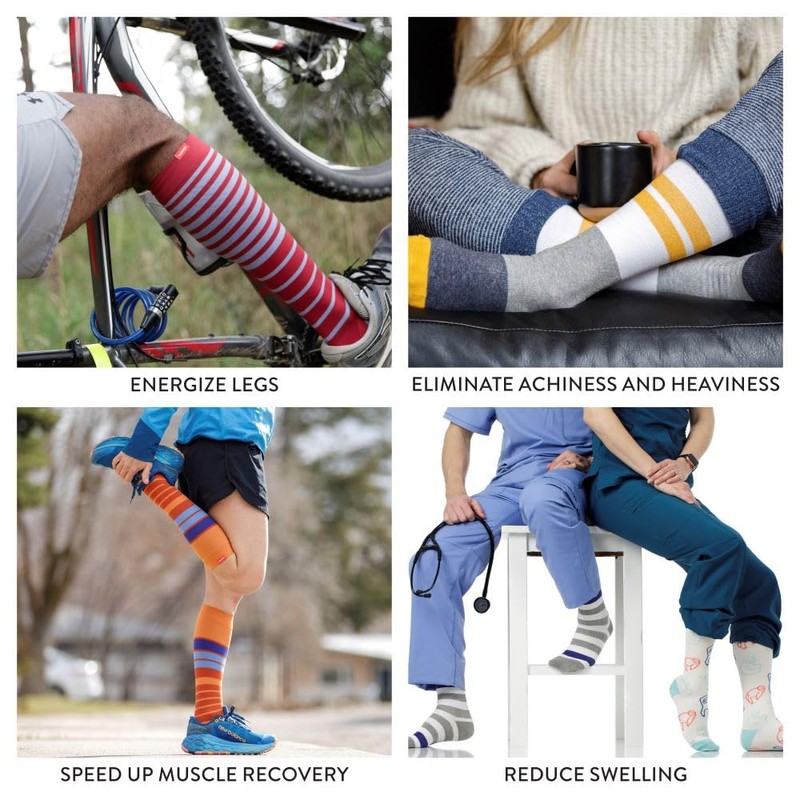 VIM & VIGR Merino Wool 20-30 mmHg Graduated Compression Socks