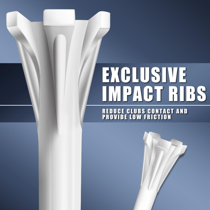 CHAMPKEY Original Plastic Golf Tees 100 Pack | 85 Driver