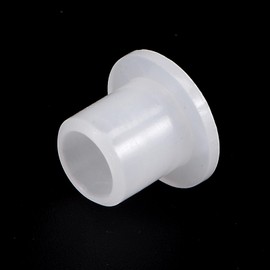 Kozelo Pack of 10 Nylon Flange Bushings [8 mm Bore x 10.6 mm Outer Diameter x 12 mm Length] Nylon Plastic Bushings for Shafts, White