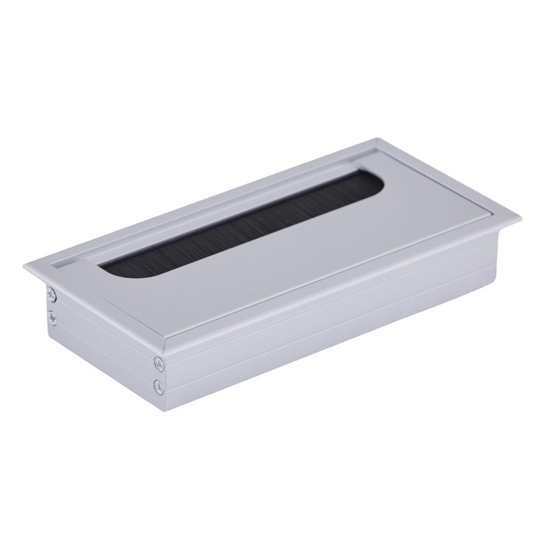 HOOZ 4 x Cable Grommet Desk, 160 cm Aluminium Cable
