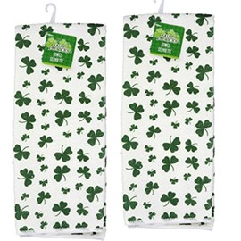 Saint Patrick's Day Shamrock Towels Set of 2