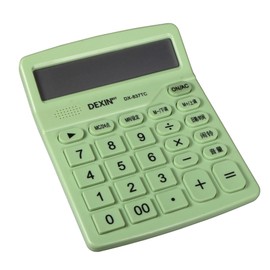 PATIKIL Desktop Calculator, 12 Digits Large LCD Display Calculator Battery Powered Desk Calculator Basic Calculator for Home Office, Light Green