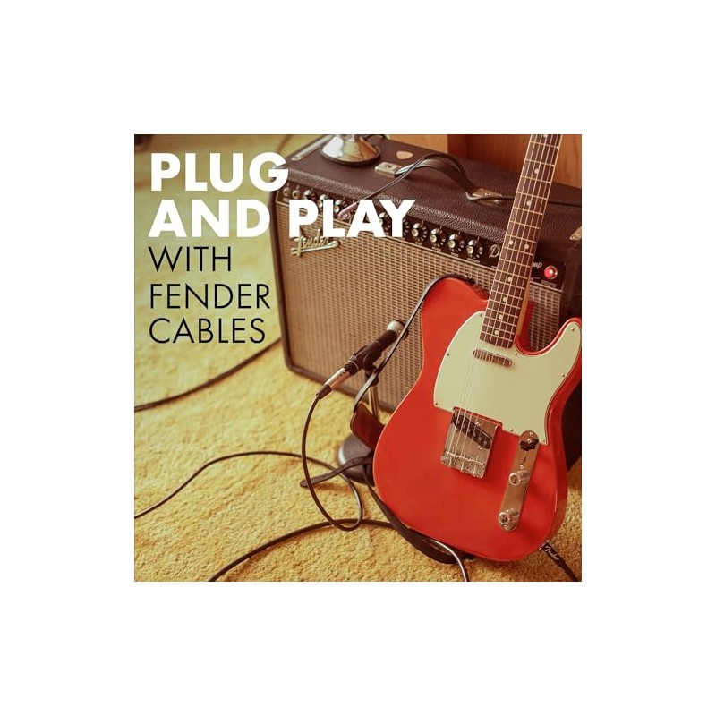 Fender Professional Series Cable para Guitarra y Bajo, Recto/Ángulo, 10