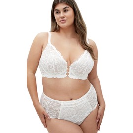 City Chic Women's Plus Size Paige Contour Bra, Creme, 40DDD
