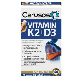 Caruso’s Natural Health Caruso's Vitamin K2 + D3 One A Day Cap X 60