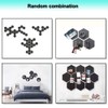 20 Pcs Pin Board Hexagon Felt Board Tiles Black Self-Adhesive