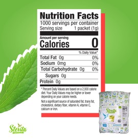 Stevita Stevia with Xylitol Supreme - 1000 Packets - All-Natural Sweetener, No Calories - Non-GMO, Vegan, Kosher, Keto, Paleo, Gluten Free - 1000 Servings