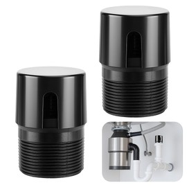 Nkiy Quen 2 Pcs 1-1/2 Inch NPT ABS in Line Vent,Black Air Admittance Valve to Prevent Sewer Gas,RV Plumbing Valve Vent for Tubes Showers Sink Drainage System