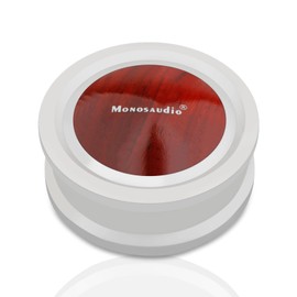 Monosaudio Record Weight 280G Aluminium Vinyl Clamp Plate Stabiliser with Soft Base Padding LP Weight Turntable Puck for Phono Turntable, Vinyl Disc Player (LP280, Silver)