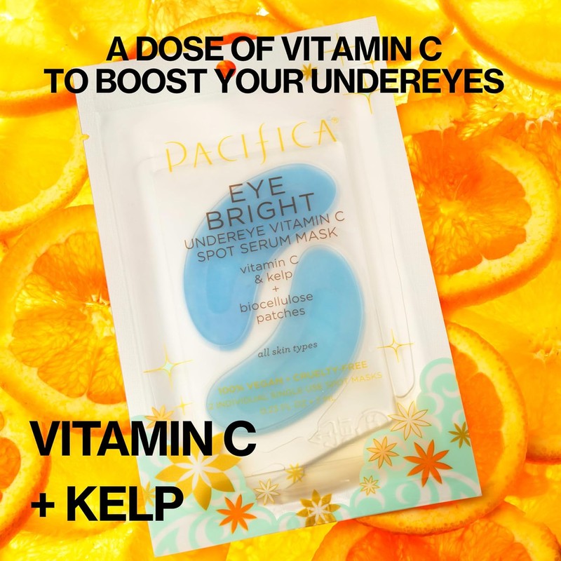 Pacifica Beauty Eye Bright Vitamin C Spot Serum Mask, Under