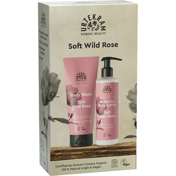 Urtekram Soft Wild Rose Body Care Gift Box, 1 set