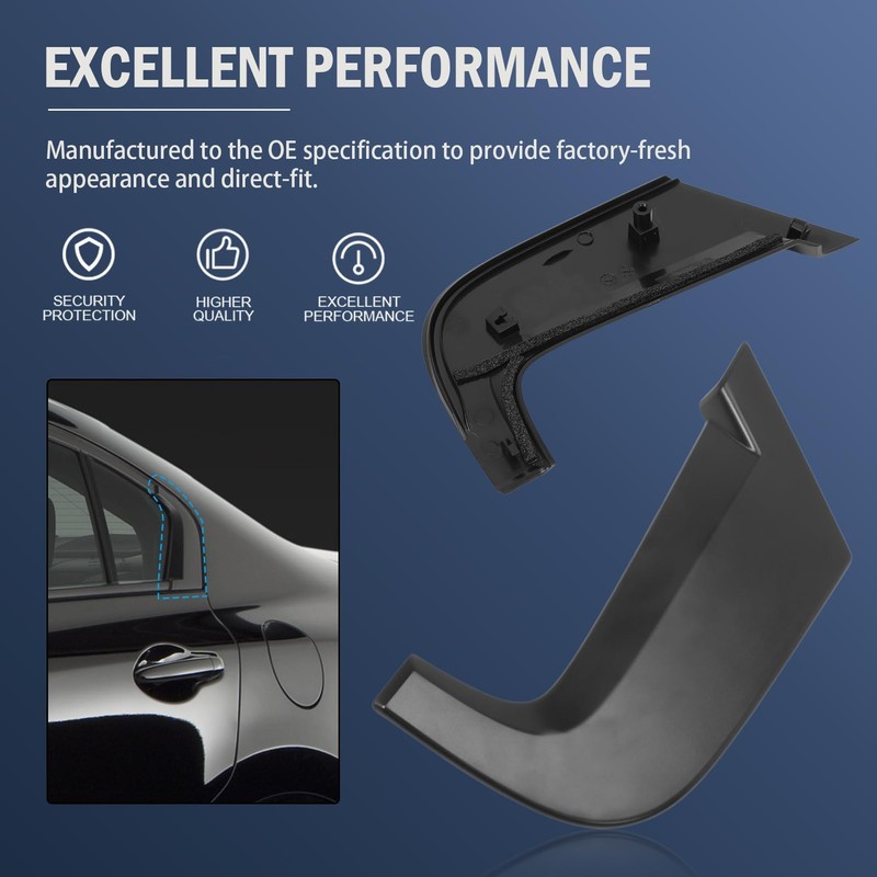 2PCS Rear Pillar Molding Exterior Trim fits Civic 2012 2013