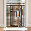 51" Extra Tall Pet Gate with Cat Door, 32-34" Wide