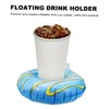 KONTONTY 6pcs Inflatable Floating Cup Holders Creative Beach Drink Holders