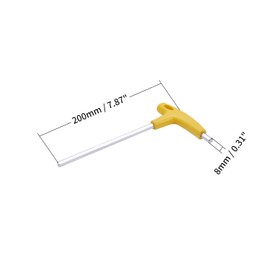 Utoolmart T Handle Allen Wrench 8mm Metric 70# Steel T-Handle Hex Key Wrench Spanner 220mm Total Length