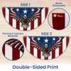 FLAGWIX American Flag Patriotic Eagle American Non-Pleated Fan Flag TPT1636F,