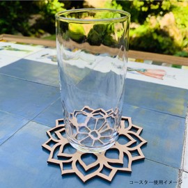 Sikten Scandinavian Miscellaneous Goods Lithuanian Wooden Coaster Set of 5 (No. 35, 43, 45, 114, 119), 1 Piece: Approx. 3.9 x 3.9 inches (10 x 10 cm)