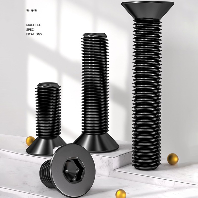 Drenky M8 x 50 mm Countersunk Screws with Hexagon Socket,