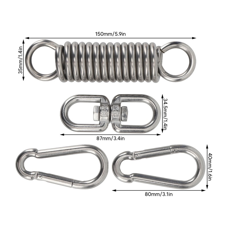 Heavy Bag Spring 304 Stainless Steel 200kg 360 Degree Rotation