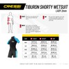 Cressi Tiburon 2 mm Short Sleeves Short Wetsuits, Black/Aquamarine, XS