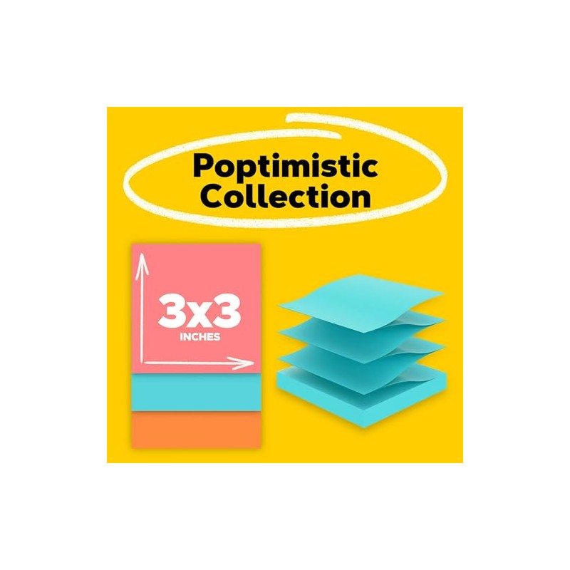 Post-it Pop-up Notas de 7.62 cm x 7.62 cm, colección