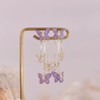 Cute Earrings Purple Butterfly Earrings for Women Gifts Trendy Stuff