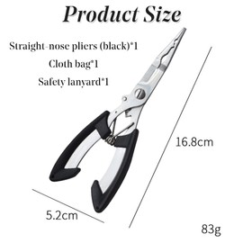 Fishing Scissors Pliers Stainless Steel Multi Tools,for Hook Remover Line Cutting and Split Rings