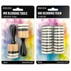 Pixiss Mini Ink Blending Tools, 2 Pack Round with 24 Replacement Foam Pads for Distressing, Blending and More