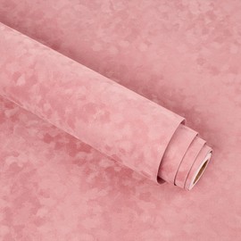 Stickyart Dusty Pink Felt Wallpaper Peel and Stick Velvet Wallpaper Luxury Textured Pink Contact Paper Removable Soft Flocking Wall Paper Self Adhesive Felt Sheets for Liner Dresser Bedroom 12"x80"