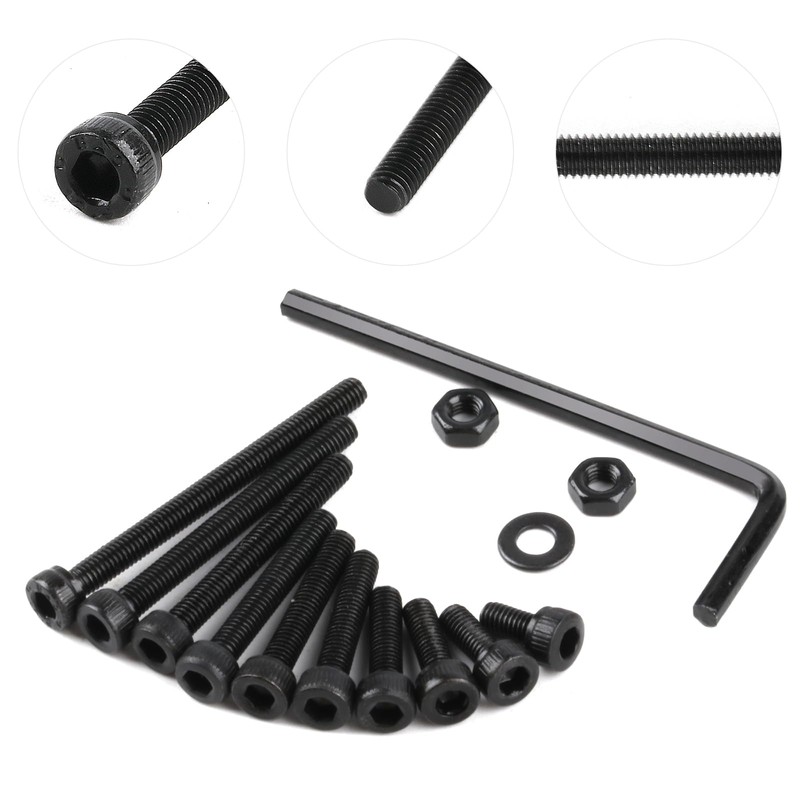 M3 Screws Set, 810 Pieces Threaded Screws Nuts Washers Set,