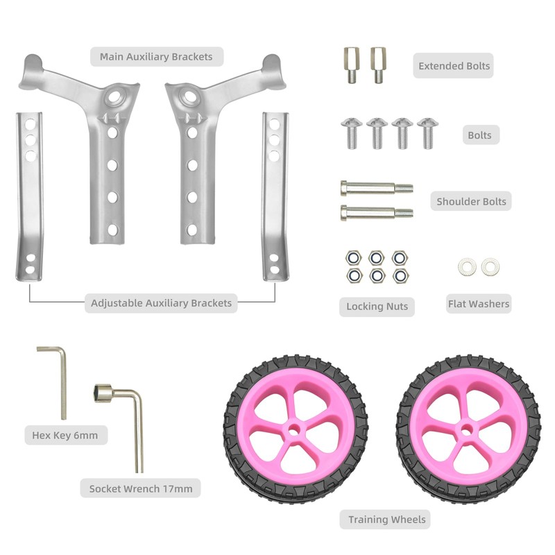 HUASION Adjustable Bike Trainning Wheels Kids Bicycle Training Wheels Kit