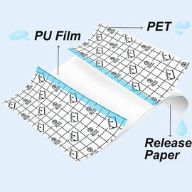 ZKGYUS Tattoo Film, 20 Sheets Tattoo Accessories, 12 cm x 12 cm Tattoo Aftercare, Large Tattoo Plaster, Waterproof, Tattoo Film, Transparent Bandage, Tattoo Film Healing, Second Skin Tattoo