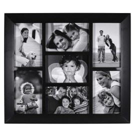 Malden International Designs Berkeley Black 7 Opening Collage Photo Wall Frame
