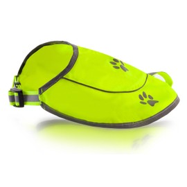Dog Safety Reflective Vest Hunting Waterproof Yellow Vest for Best Visibility at Day and Night with Clasp, Connectors Comfortable Adjustable Size,Yellow Color (Yellow, XXL)