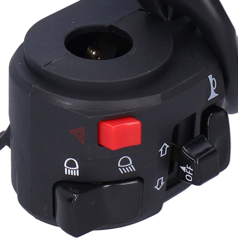 7/8in Motorcycle Handlebar Switch Horn Button Headlight Turn Signal Fog