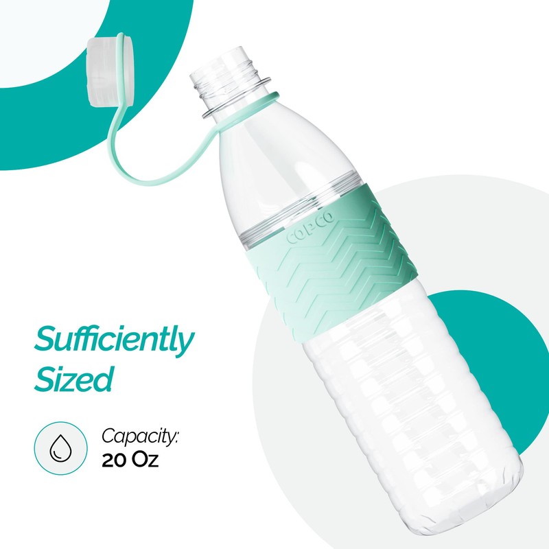 Copco Hydra - Botella de agua Tritan reutilizable con tapa
