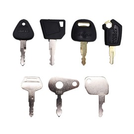 HiSport 7 Piece Equipment Key Set Compatible with Various Excavators, Excavators, Tippers, Tractors, Telescopic Forklifts and Tools