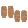 Outanaya 4Pcs Exfoliating Bath Gloves Body Scrubbing Mitts for Deep